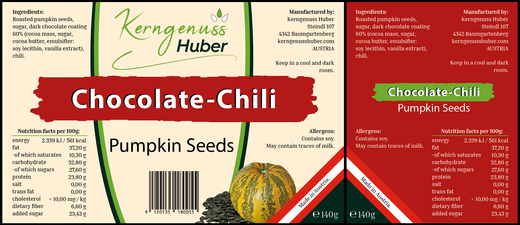 Pumkin Seeds - Chocolate Chili