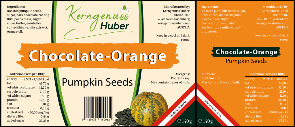 Pumkin Seeds - Chocolate Orange