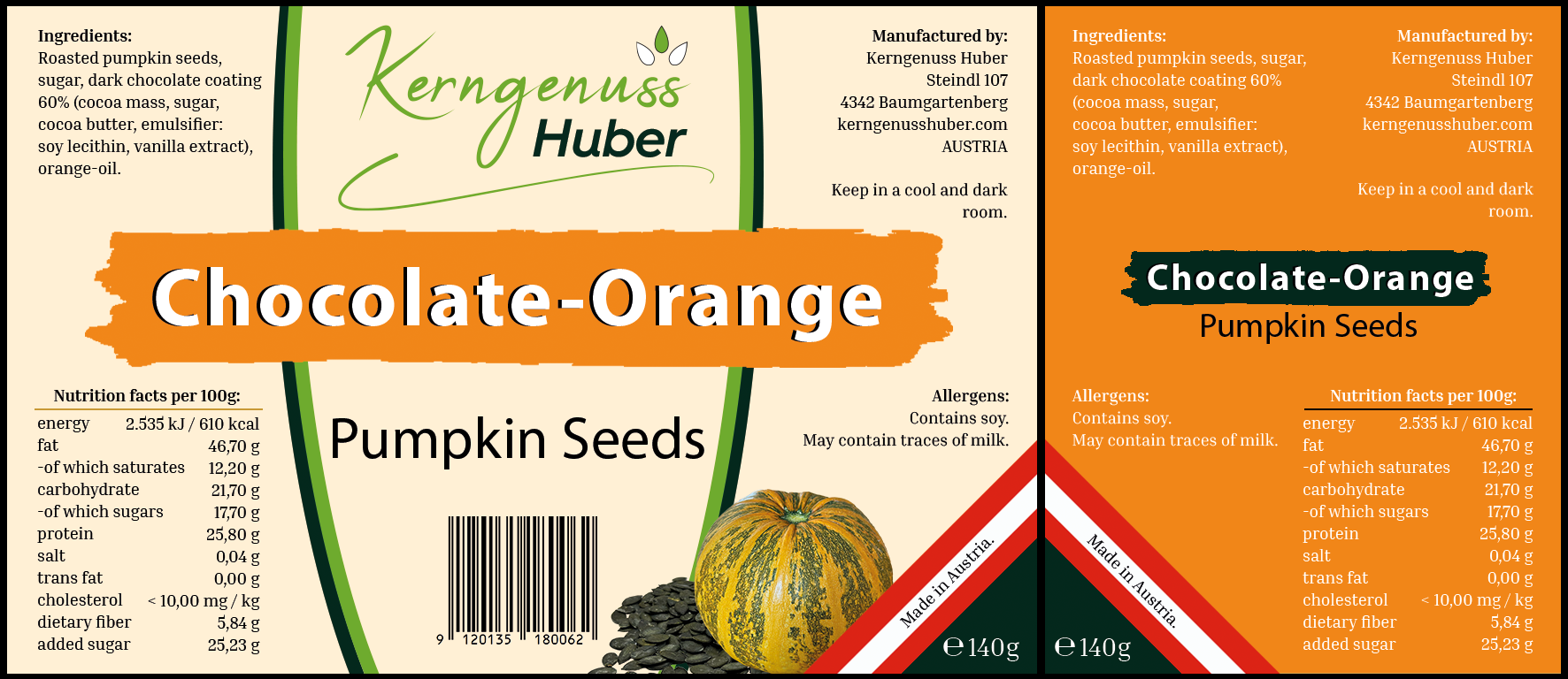 Pumkin Seeds - Chocolate Orange