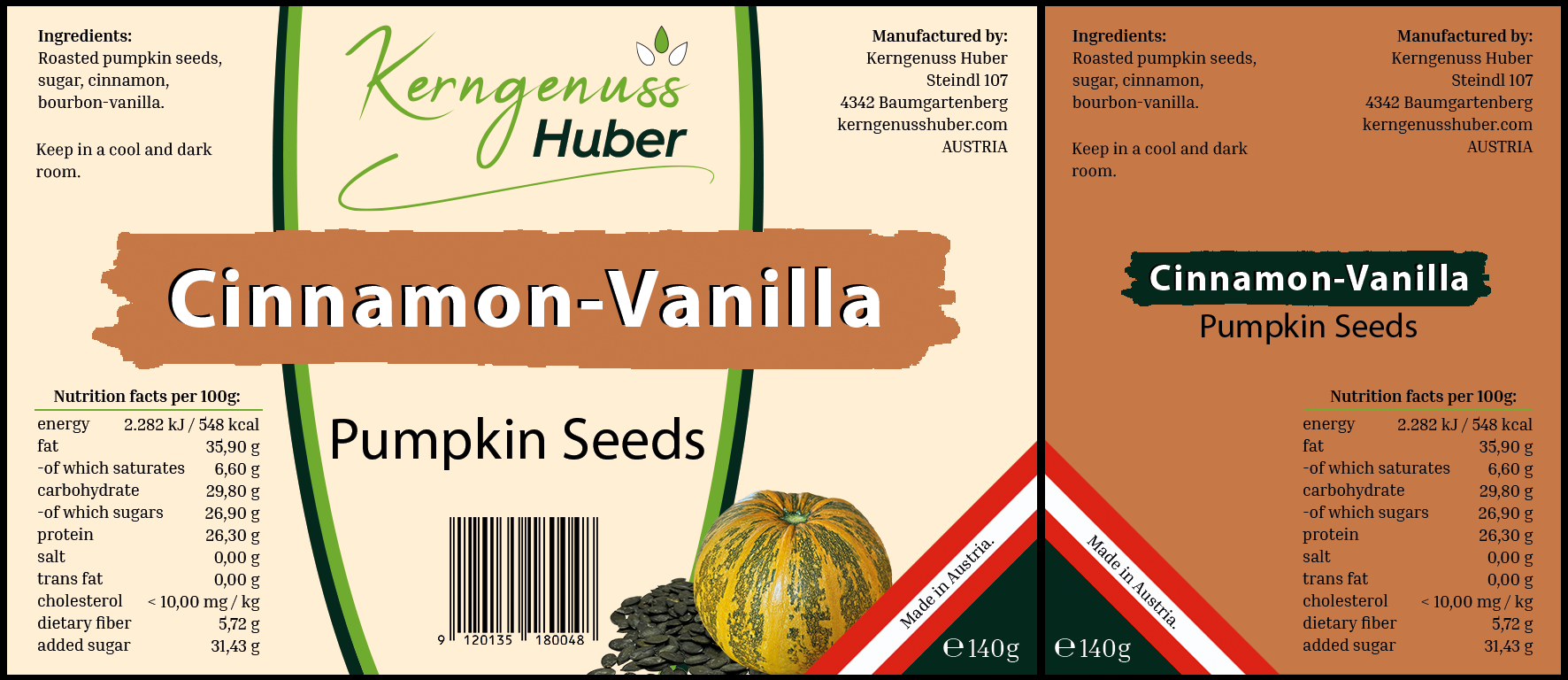 Pumkin Seeds - Cinnamon Vanilla